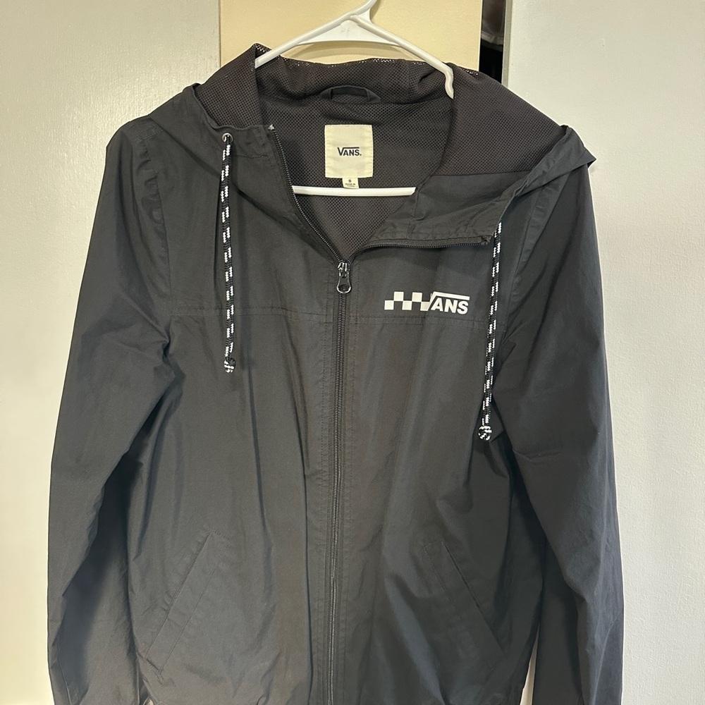 Vans Black Checker Logo Windbreaker Jacket